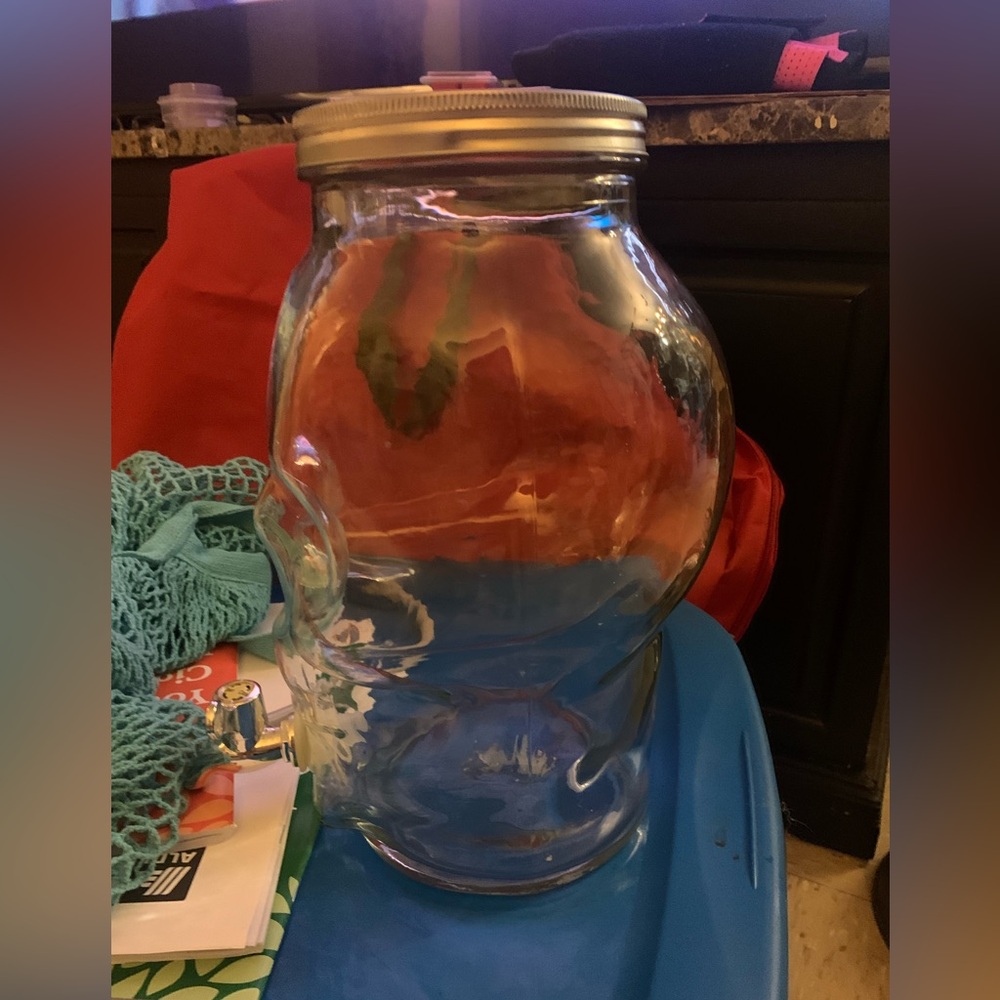 Clear Skull Glass Beverage Dispenser - Picture 3 of 5